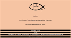 Desktop Screenshot of christenforum.be